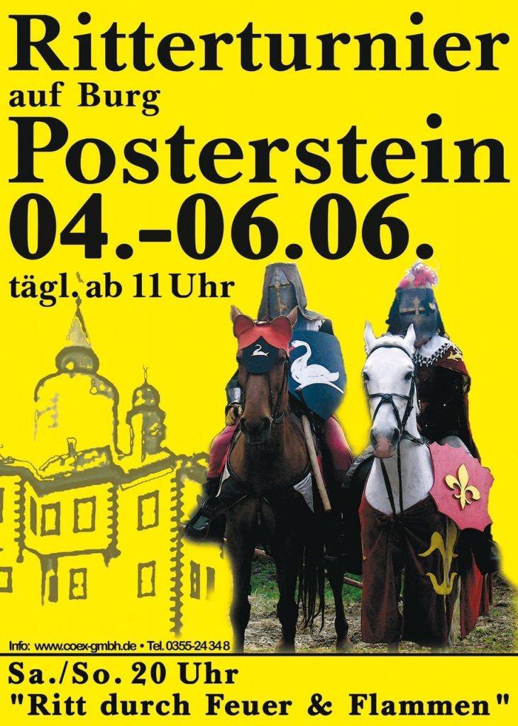 Mittelalterspektakel mit Ritterturnieren auf Burg Posterstein